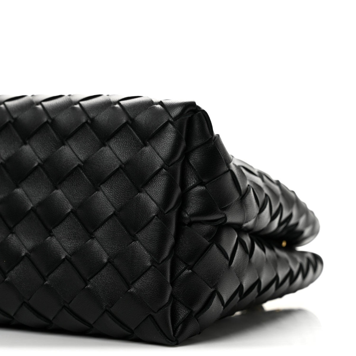 Nappa Intrecciato Small Andiamo With Chain Shoulder Bag Black