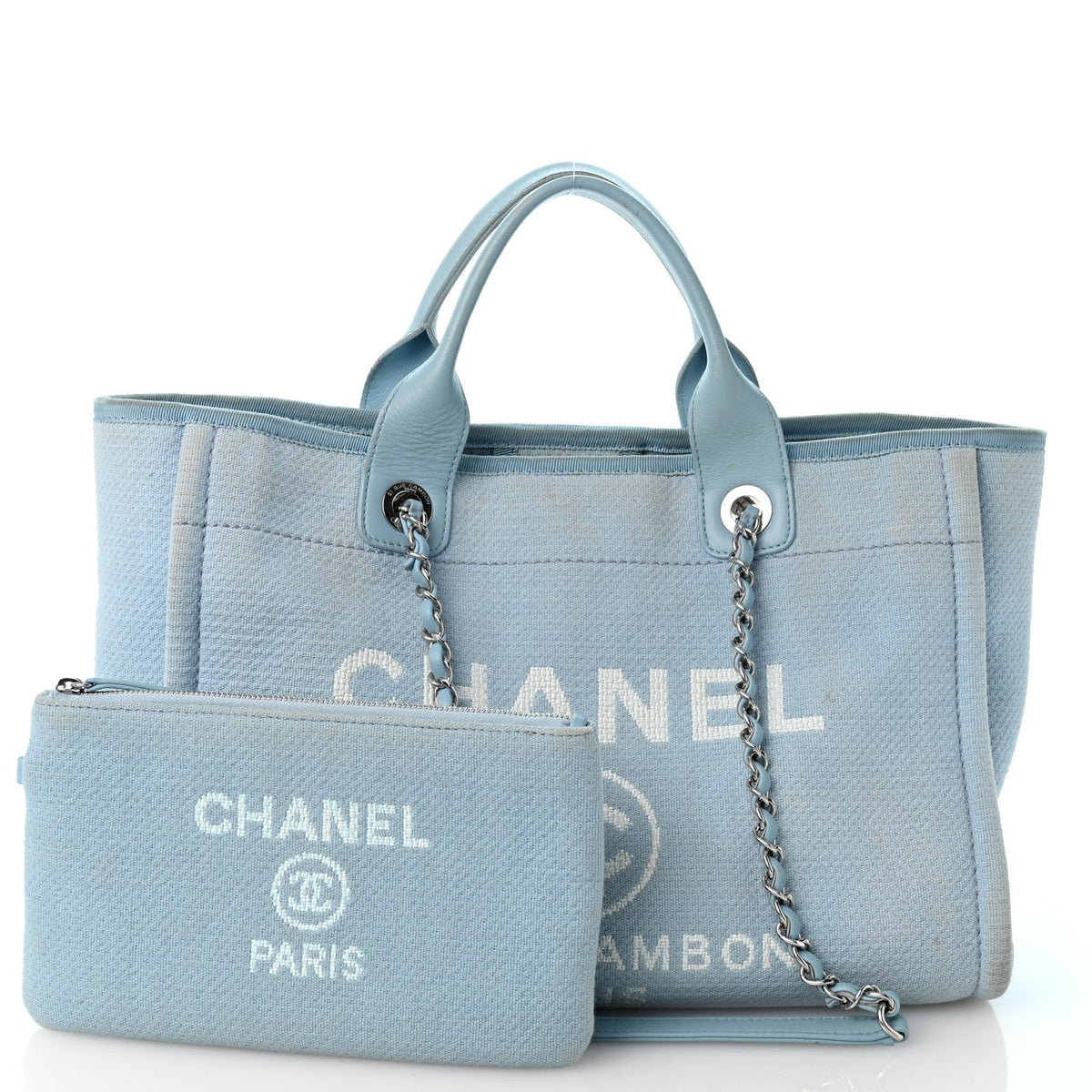Mixed Fibers Small Deauville Tote Light Blue