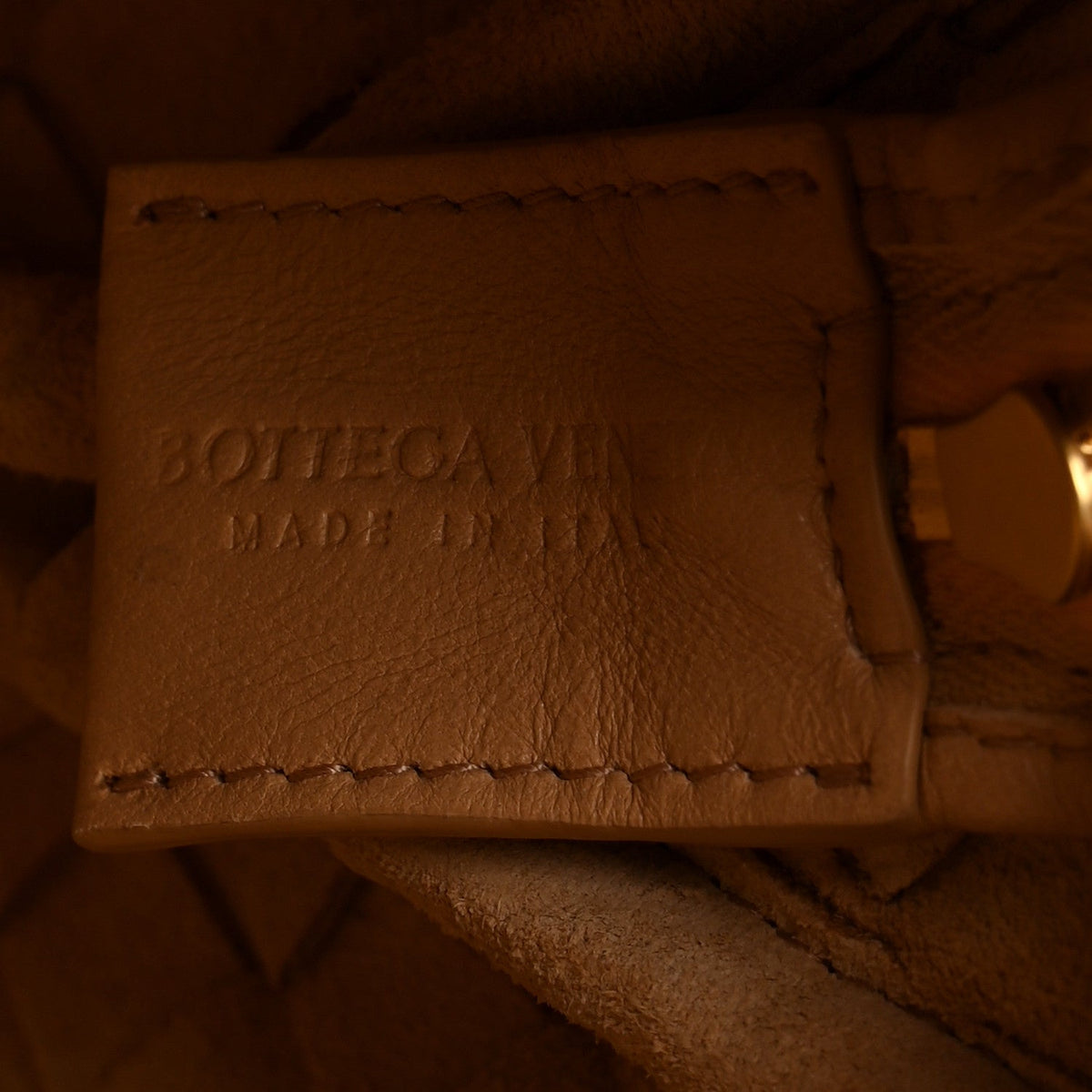Nappa Intrecciato Small Loop Camera Bag Almond