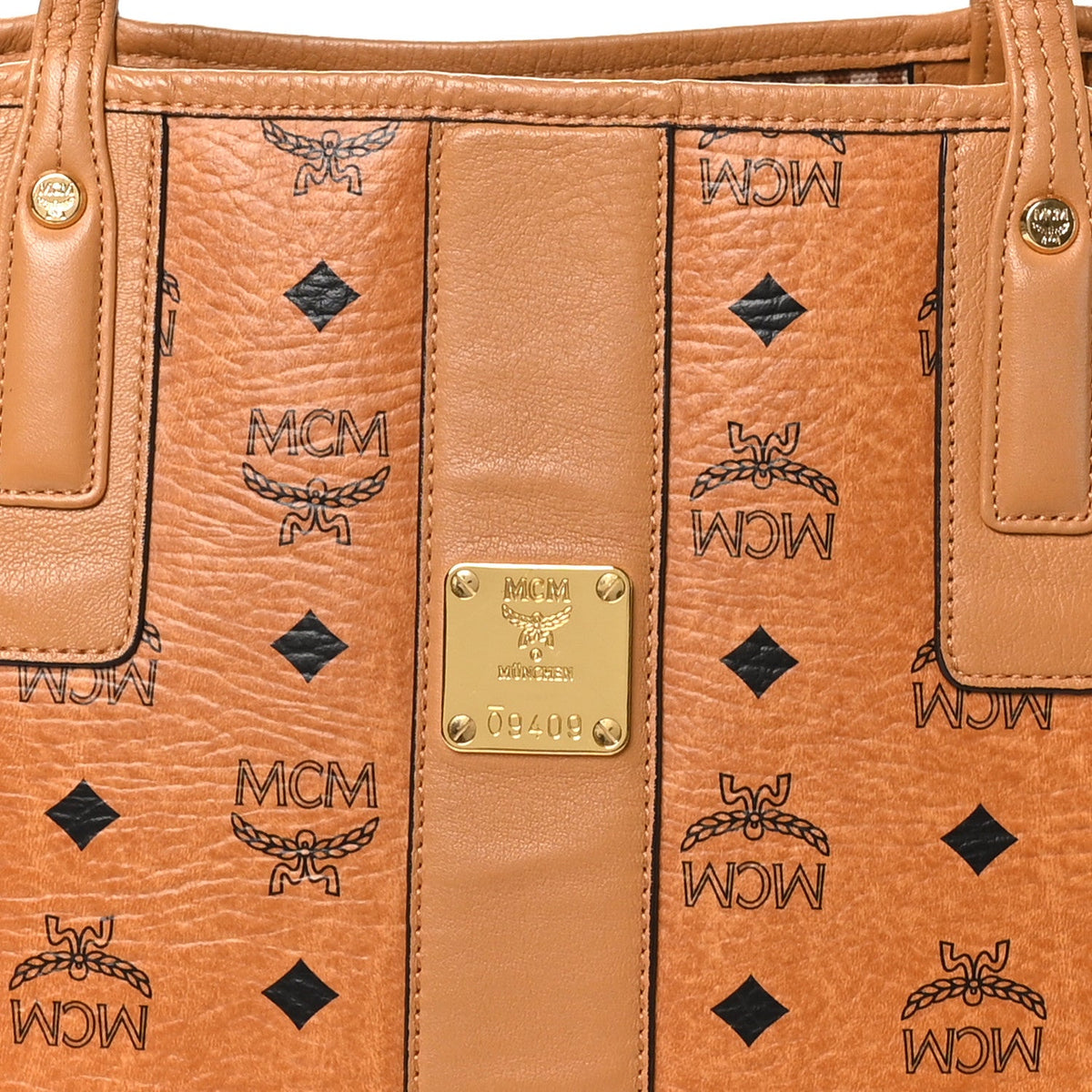 Visetos Medium Liz Reversible Shopper Tote Cognac