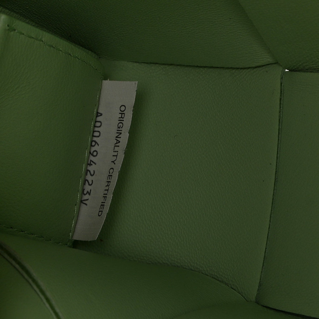 Nappa Maxi Intreccio Mini Arco East West Tote Pistachio