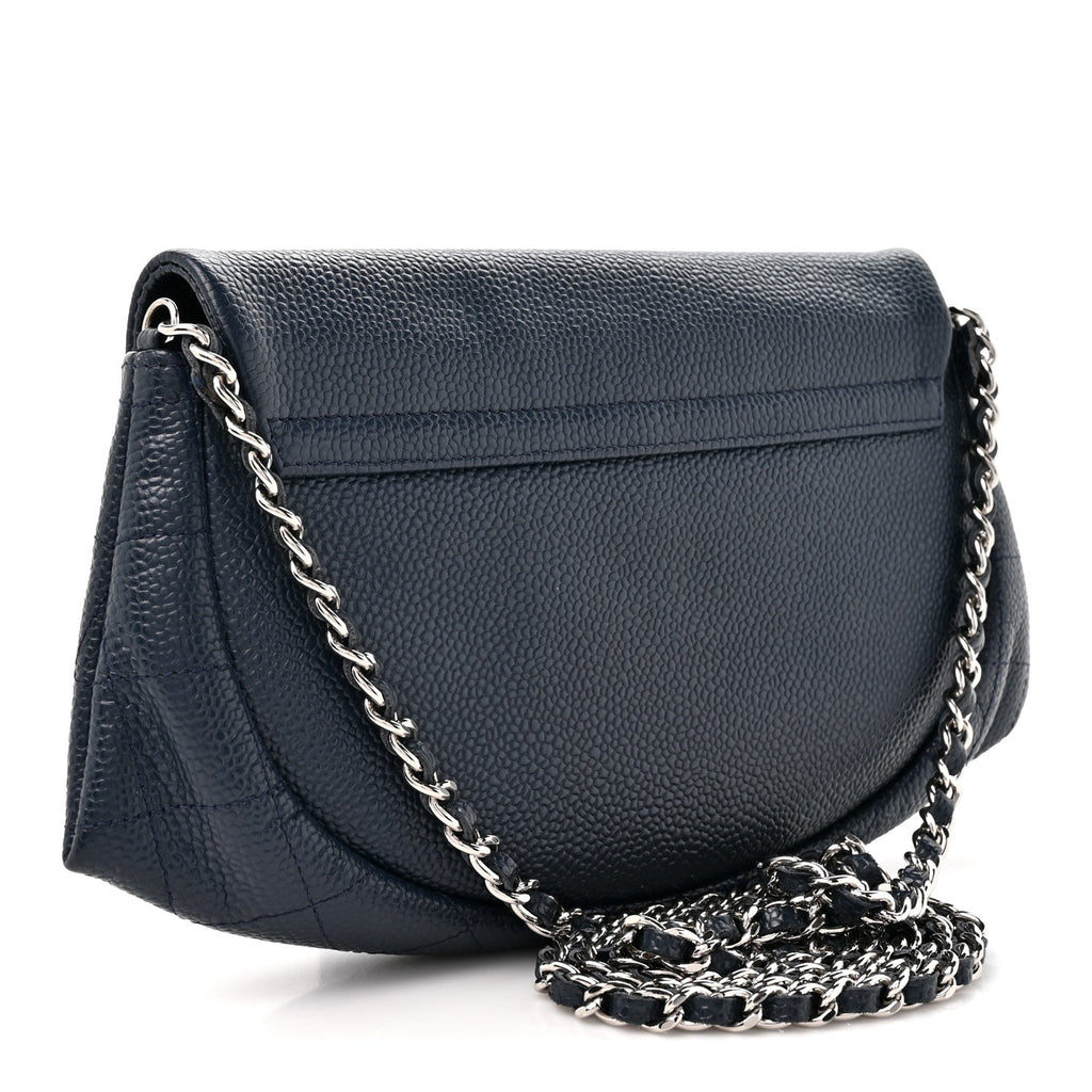Caviar Half Moon Wallet On Chain WOC Navy
