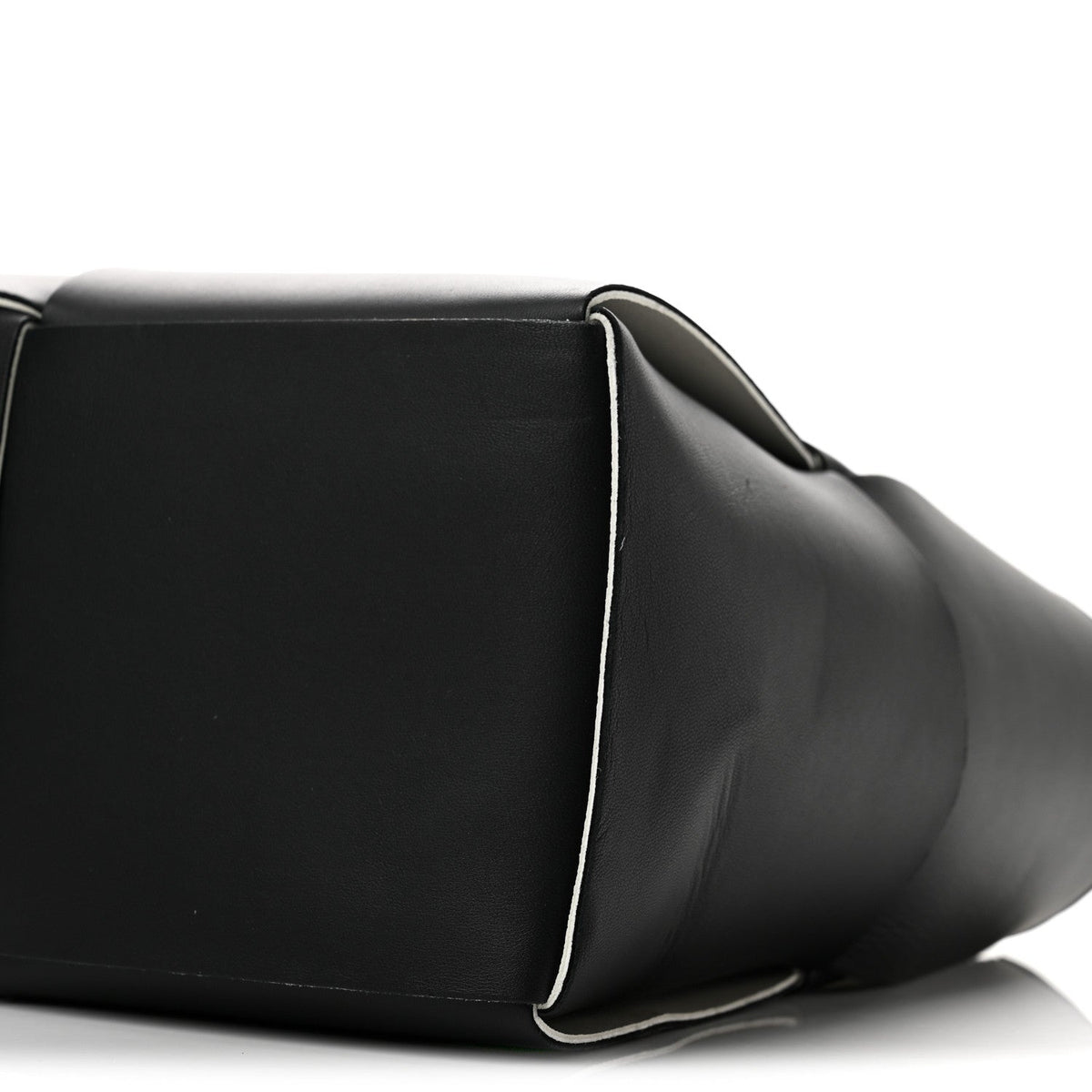 Nappa Maxi Intrecciato Medium Arco Tote Black White