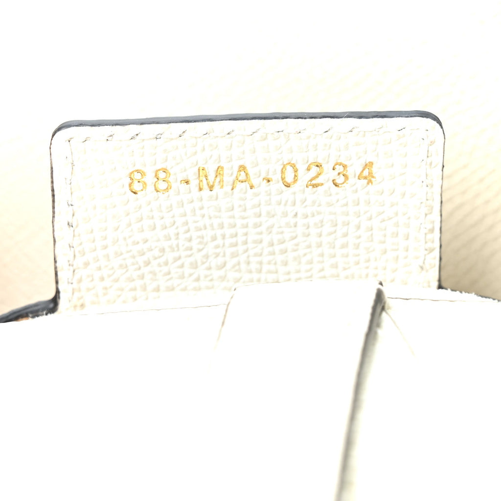 Grained Calfskin Saddle Bag White
