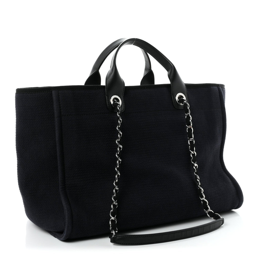 Mixed Fibers Medium Deauville Tote Navy