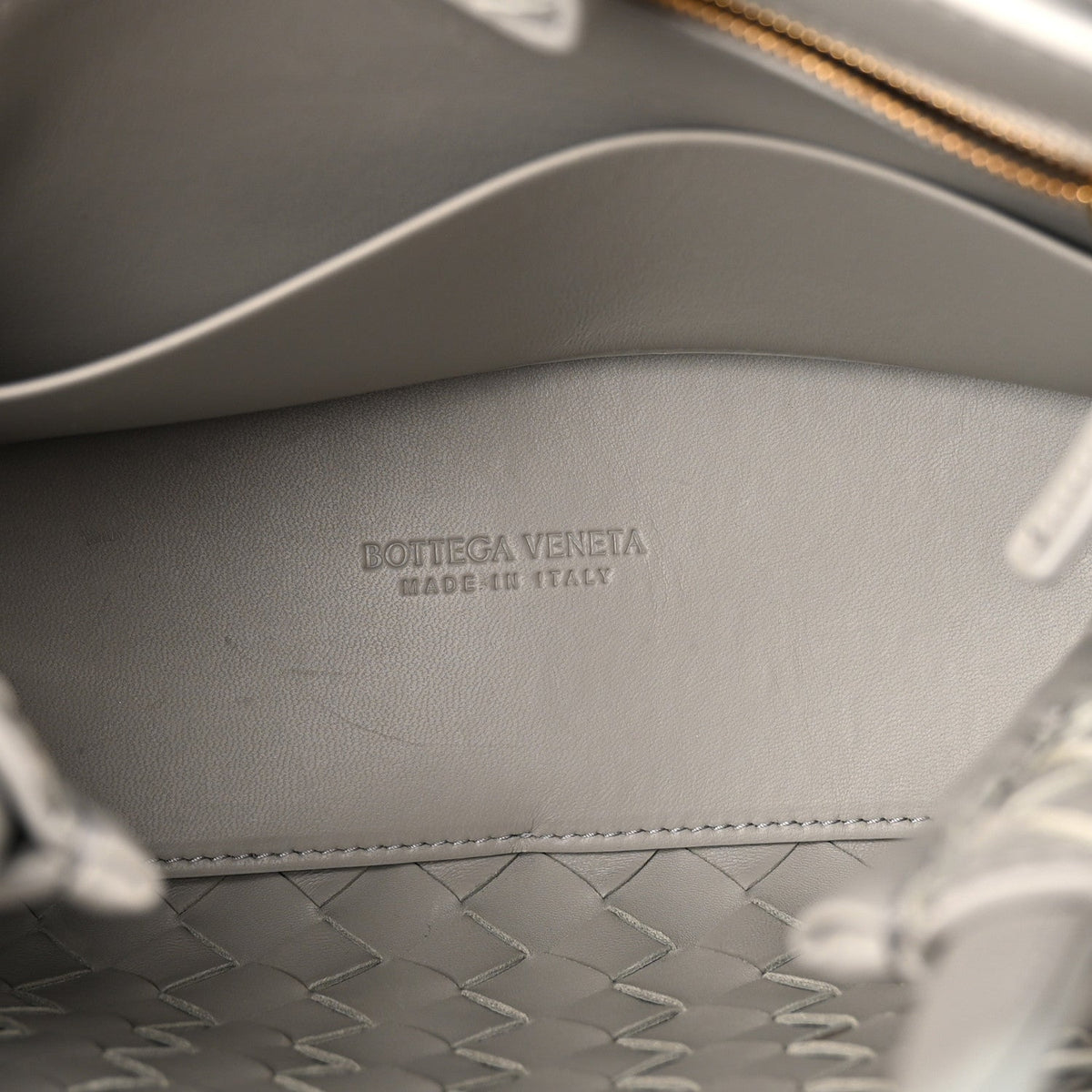 Nappa Intrecciato Small Andiamo Shoulder Bag Sterling