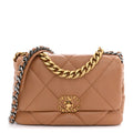 Lambskin Quilted Medium Chanel 19 Flap Brown