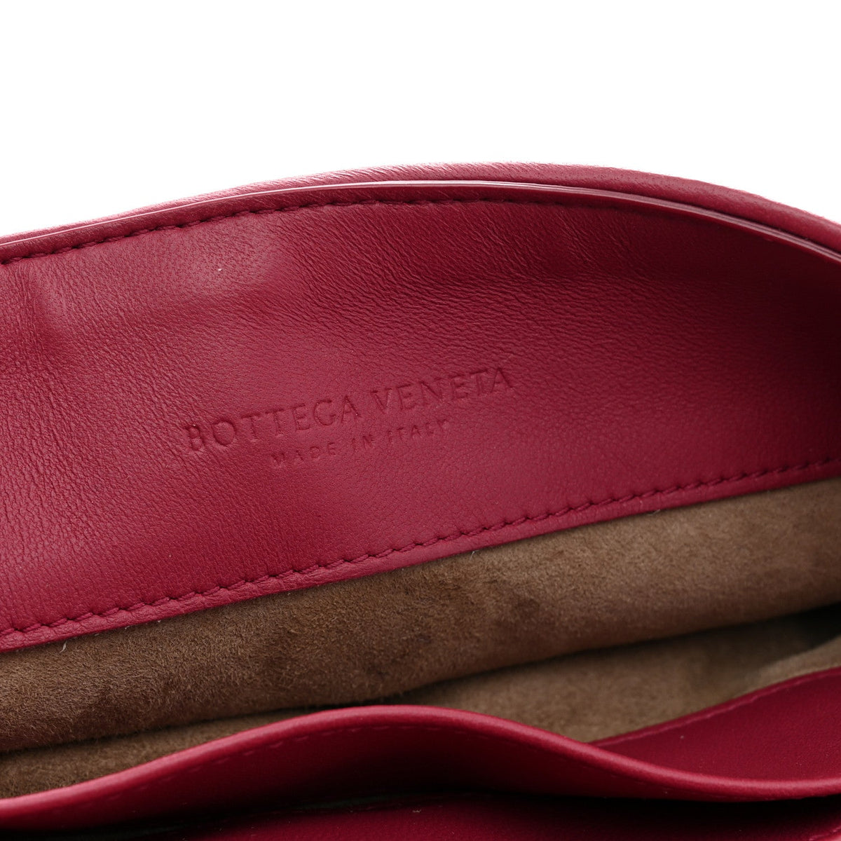 Nappa Intrecciato Baby Olimpia Shoulder Bag China Red