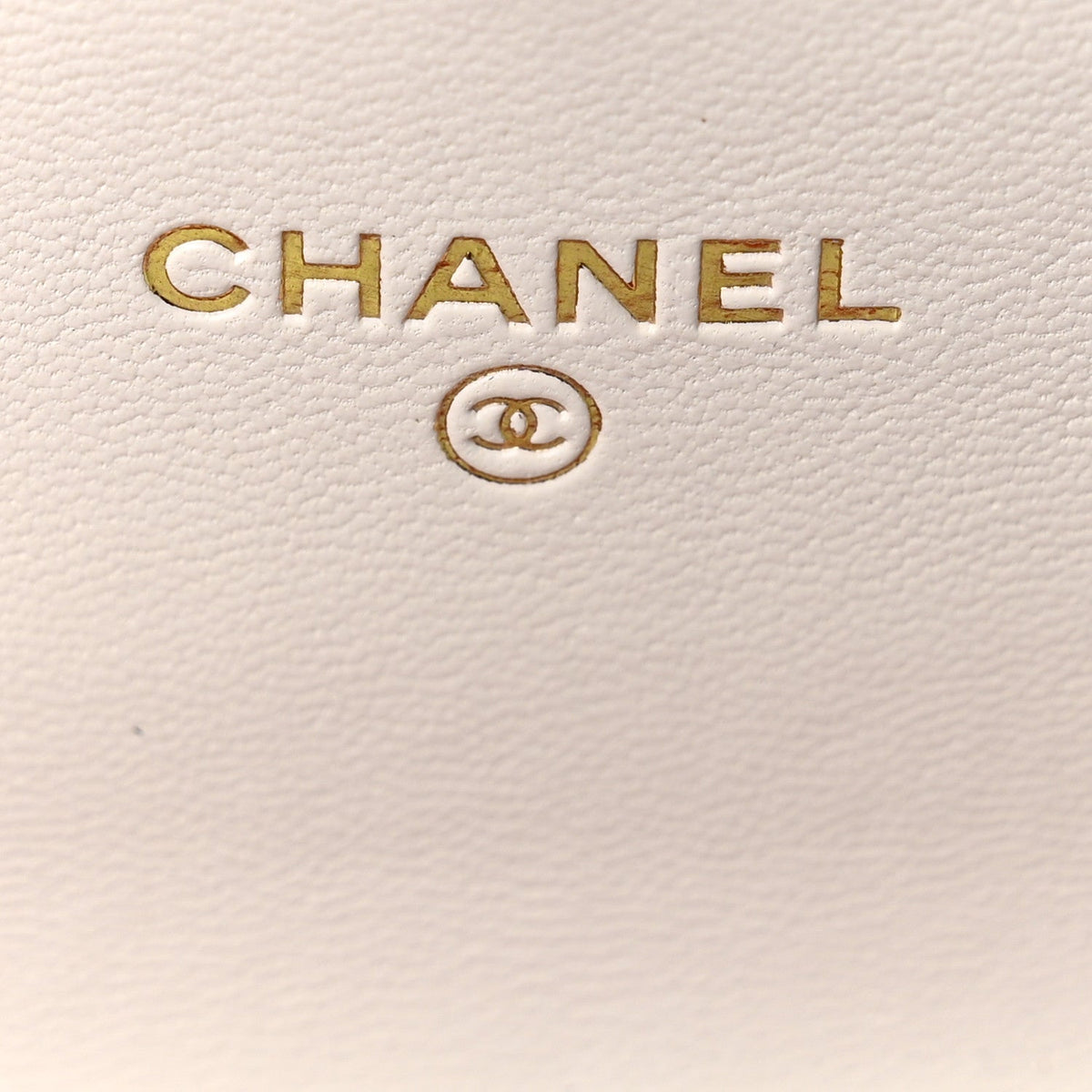 Lambskin Quilted Chanel 19 Flap Coin Purse With Chain White