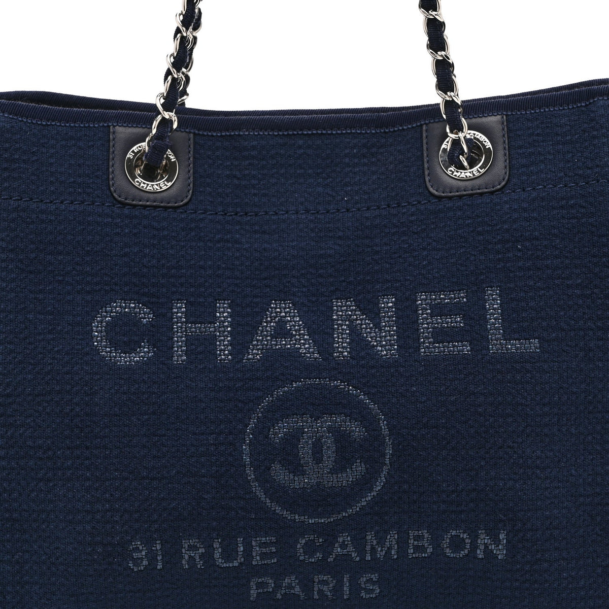 Mixed Fibers Small Deauville Tote Navy