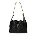Caviar Quilted Small Chanel 25 Handbag Black