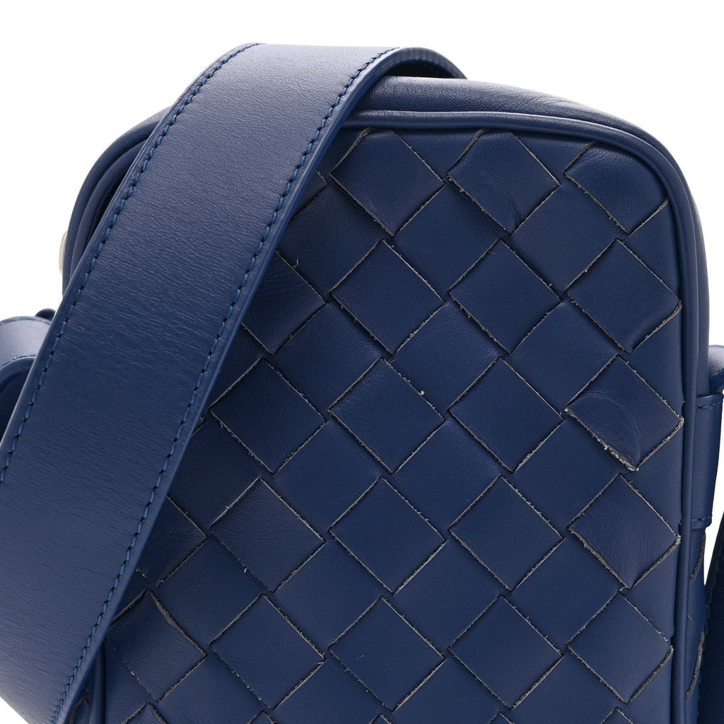 Nappa Intrecciato Phone Case Crossbody Bag Cobalt