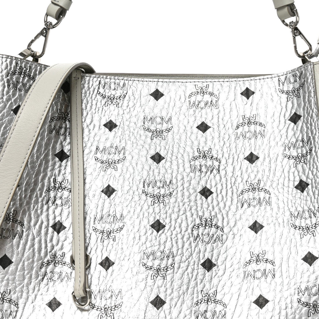 Metallic Visetos Medium Aren Hobo Silver