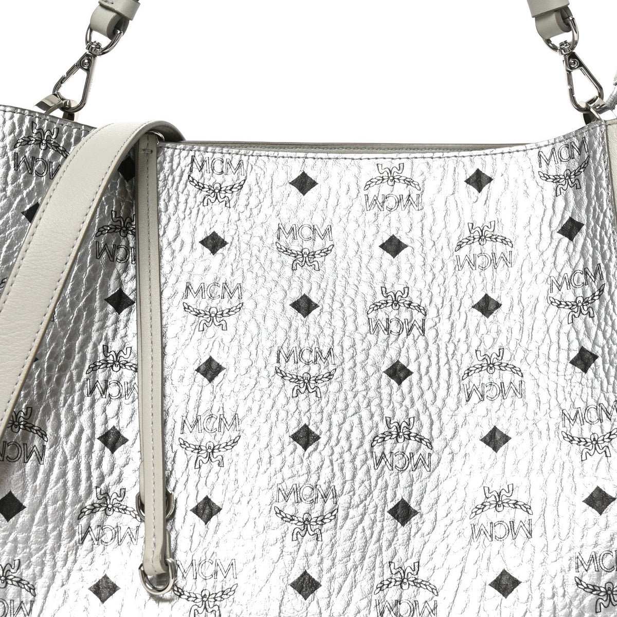 Metallic Visetos Medium Aren Hobo Silver