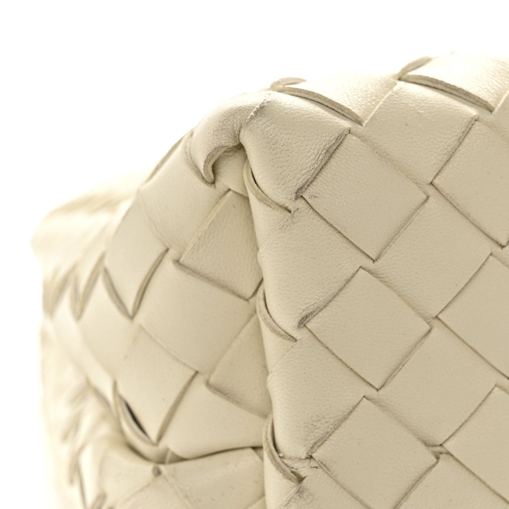 Nappa Intrecciato Medium Andiamo Shoulder Bag Sea Salt
