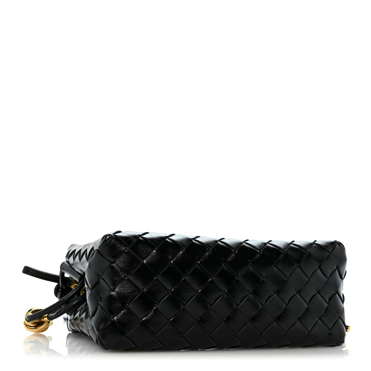 Polished Nappa Intrecciato Knot Small Loop Camera Bag Space