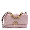 Lambskin Quilted Medium Chanel 19 Flap Light Pink