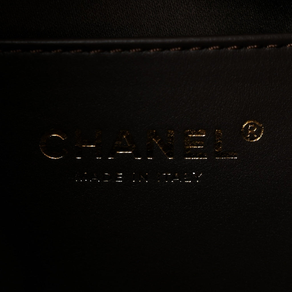Suede Quilted Small Chanel 25 Handbag Dark Brown