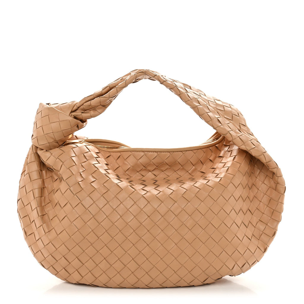 Nappa Intrecciato Small Jodie Hobo Almond