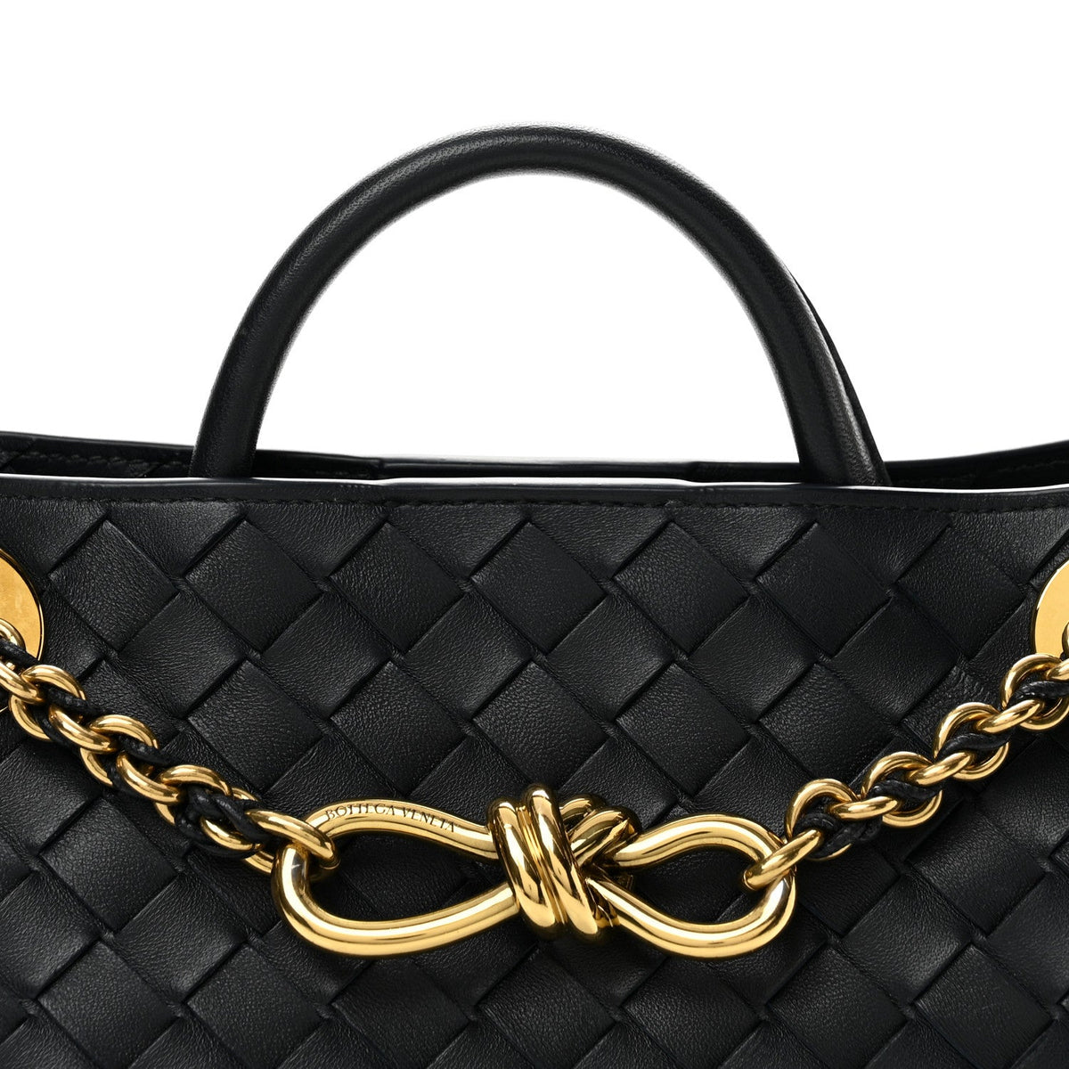 Nappa Intrecciato Small Andiamo With Chain Shoulder Bag Nocturnal