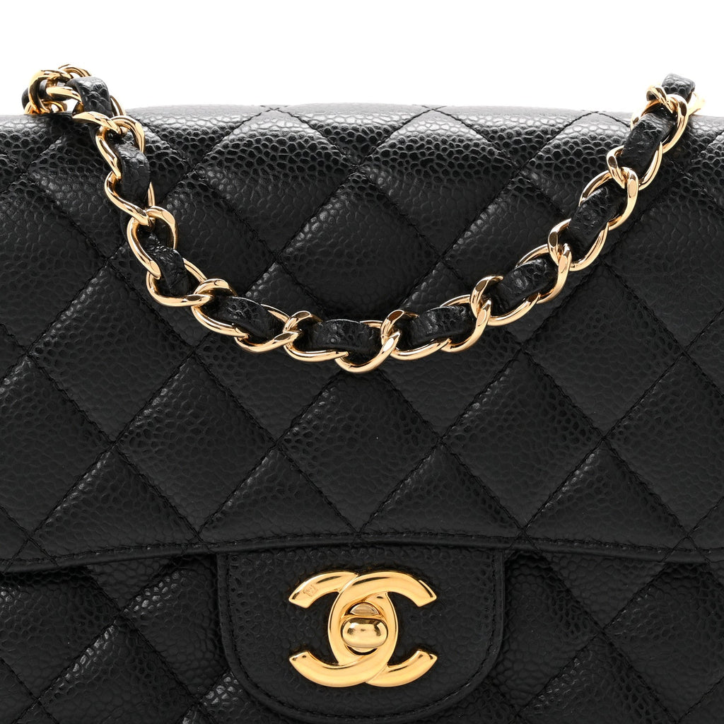 Caviar Quilted Mini Square Flap Black