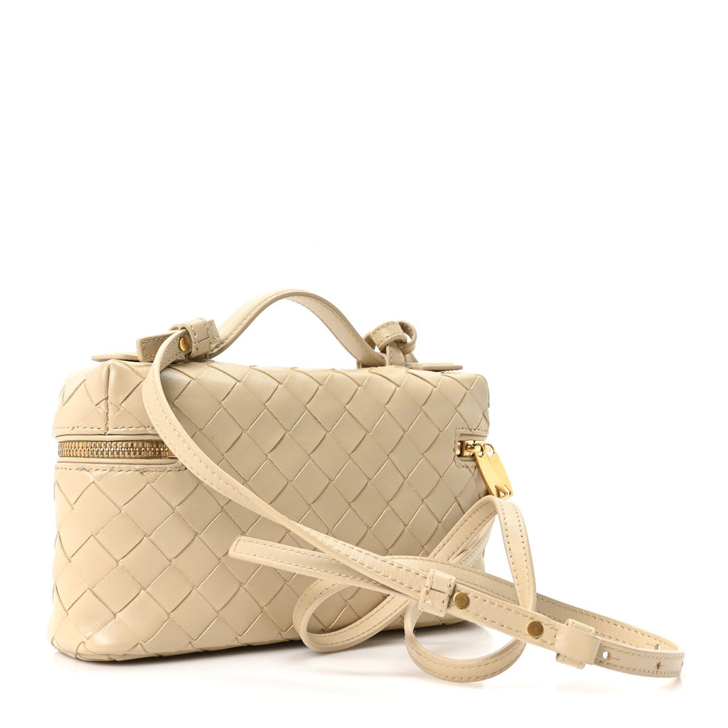 Calfskin Intrecciato Bang Bang Vanity Case Ecru