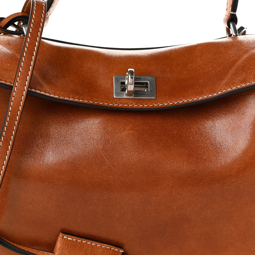 Vegetable Tanned Lambskin Mini Rodeo Top Handle Handbag Tan Cowboy