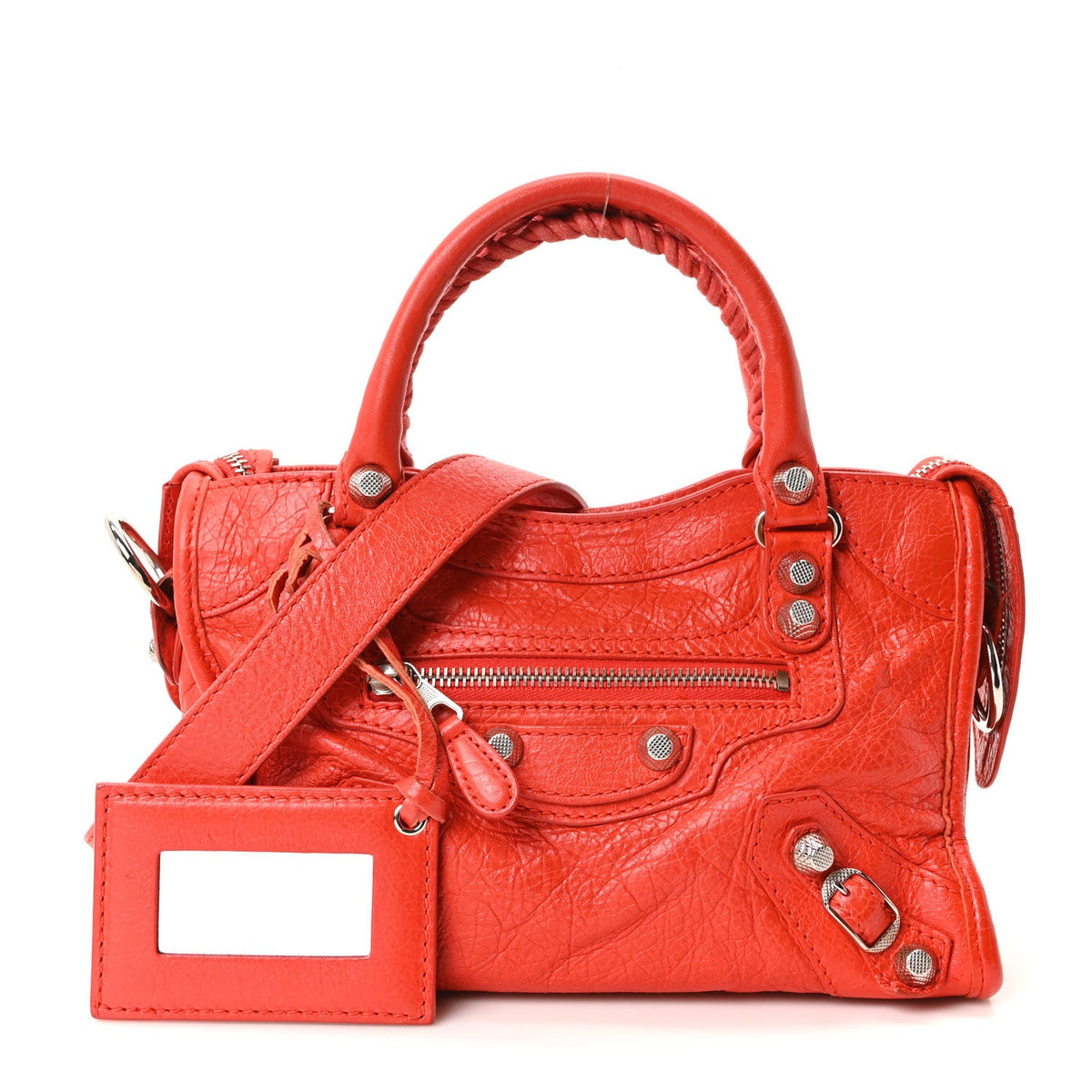 Agneau Giant 12 Silver Hardware Mini City Rouge Coquelicot Rouge Braise