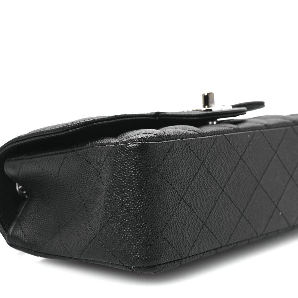 Caviar Quilted Mini Rectangular Flap Black