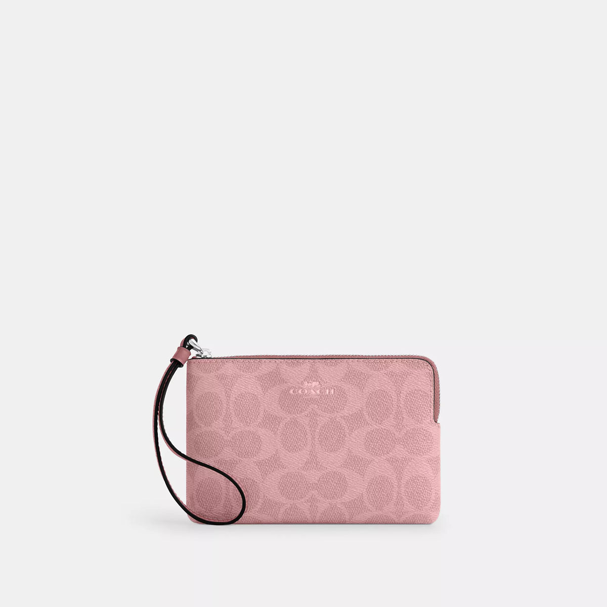 Coach Outlet Corner Zip Wristlet In Signature Canvas