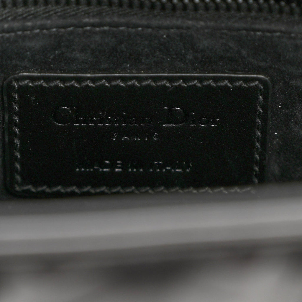 Calfskin Cannage Diamond Small My ABCDior Lady Dior Black