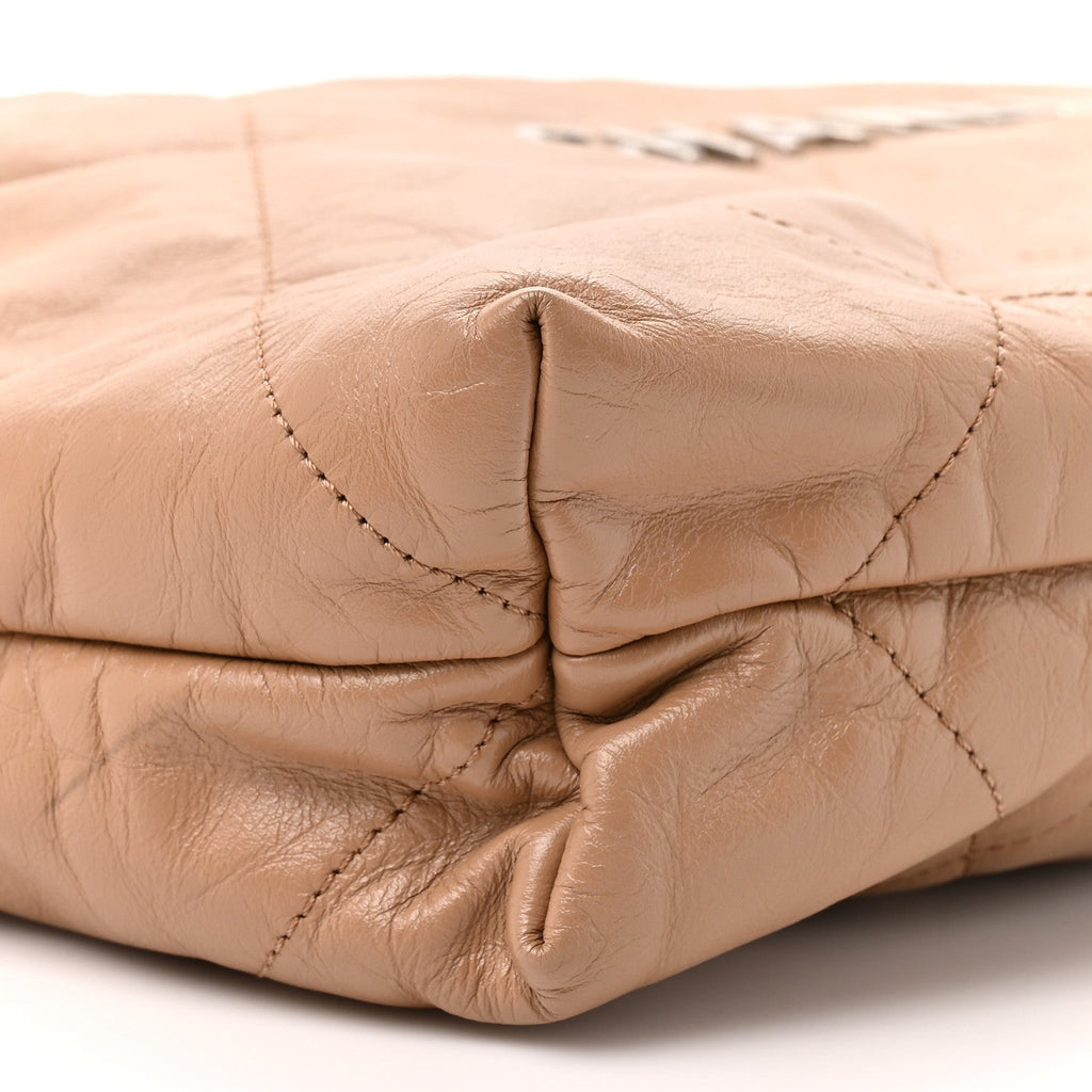 Shiny Calfskin Quilted Chanel 22 Beige