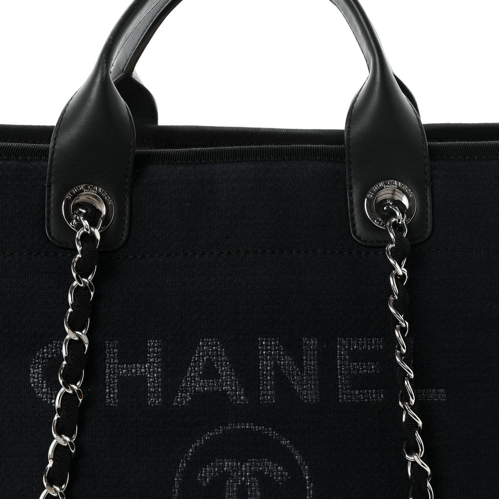 Mixed Fibers Medium Deauville Tote Navy
