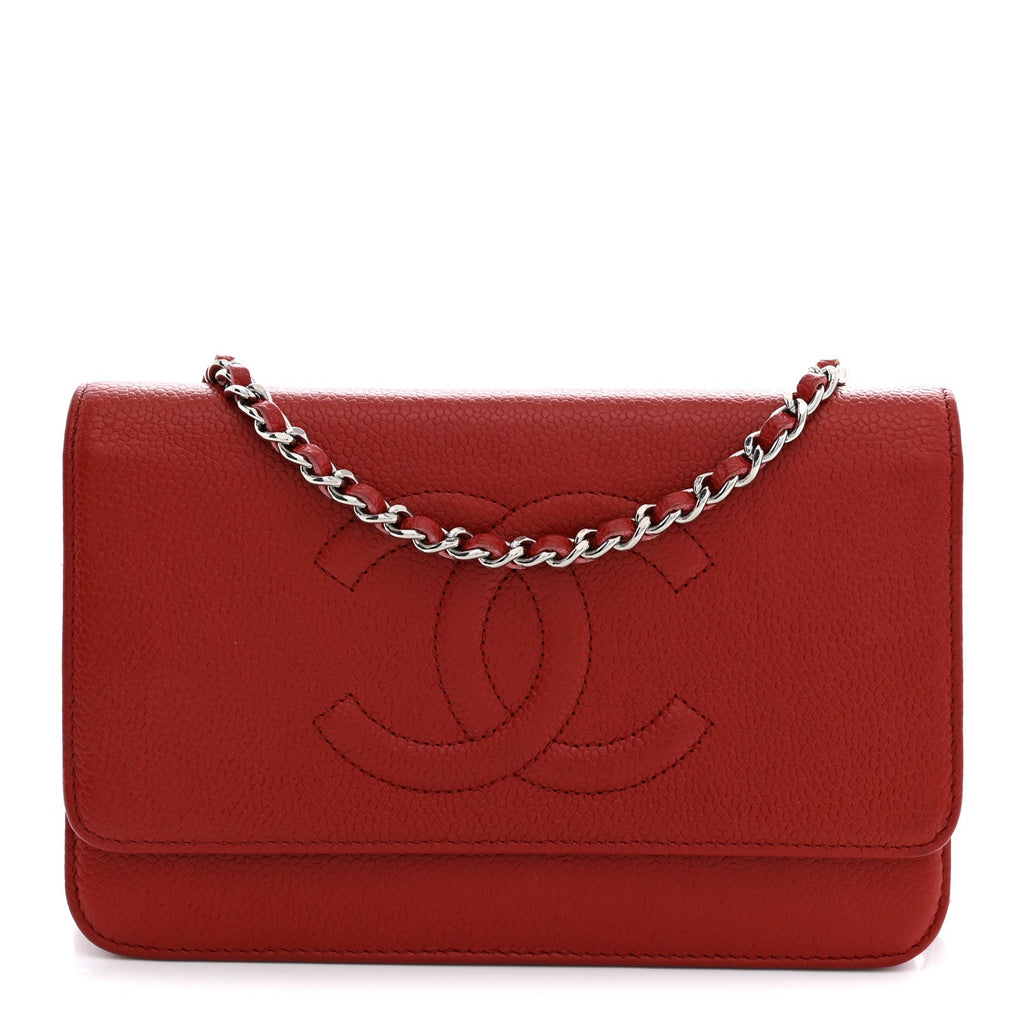 Caviar Timeless CC Wallet on Chain WOC Red