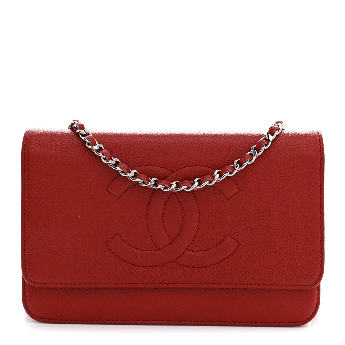 Caviar Timeless CC Wallet on Chain WOC Red