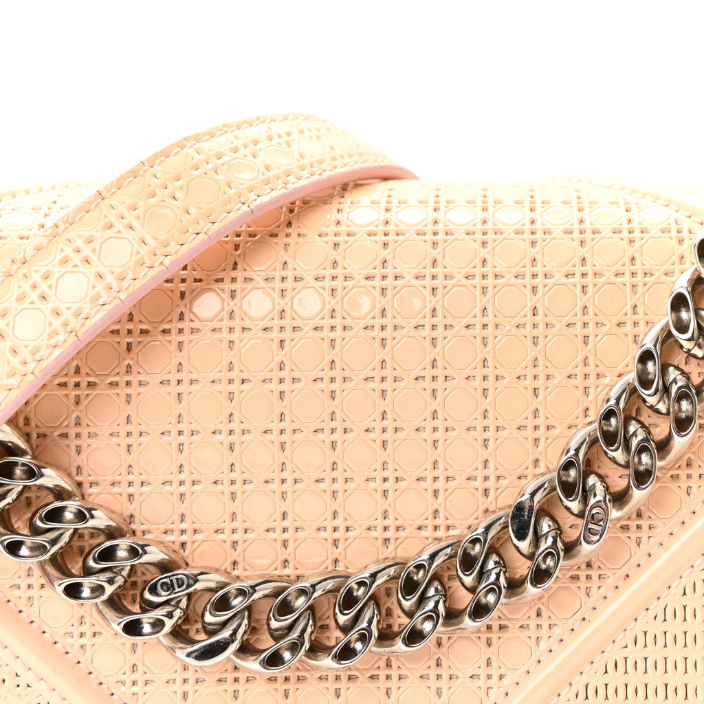 Patent Micro-Cannage Small Diorama Flap Bag Rose