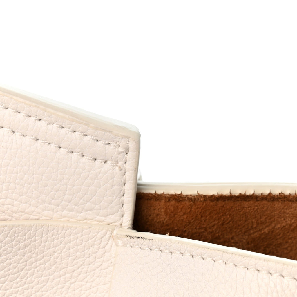 French Calfskin Maxi Intrecciato Medium Arco Bianco