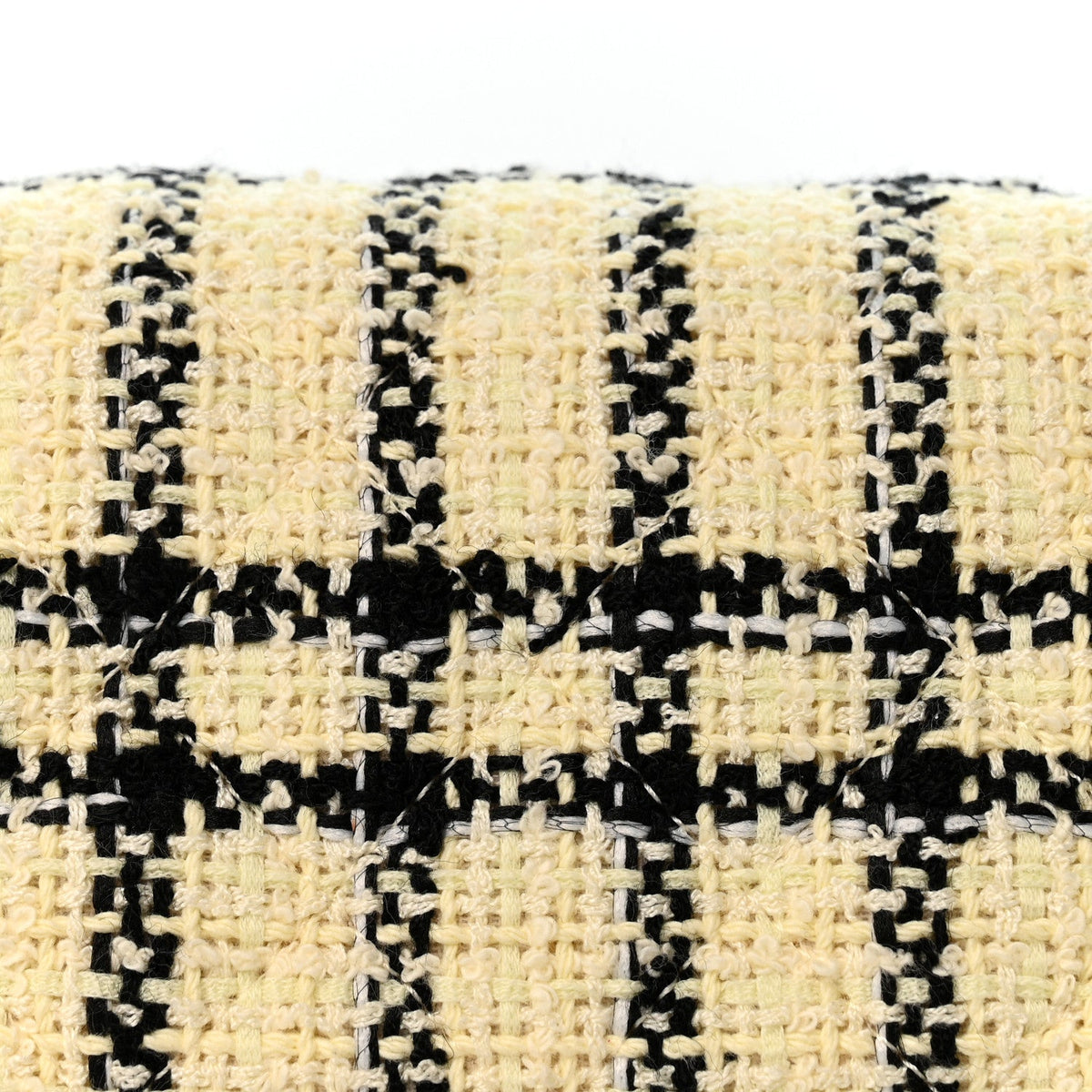 Tweed Quilted Mini Rectangular Flap Yellow Black