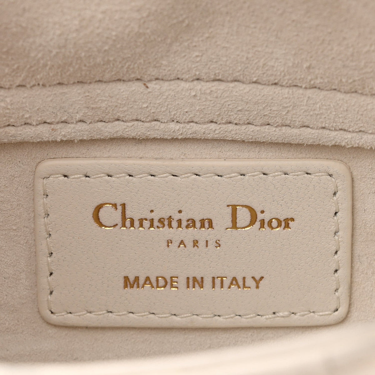 Lambskin Cannage Dioramour Micro Lady D-Joy Latte