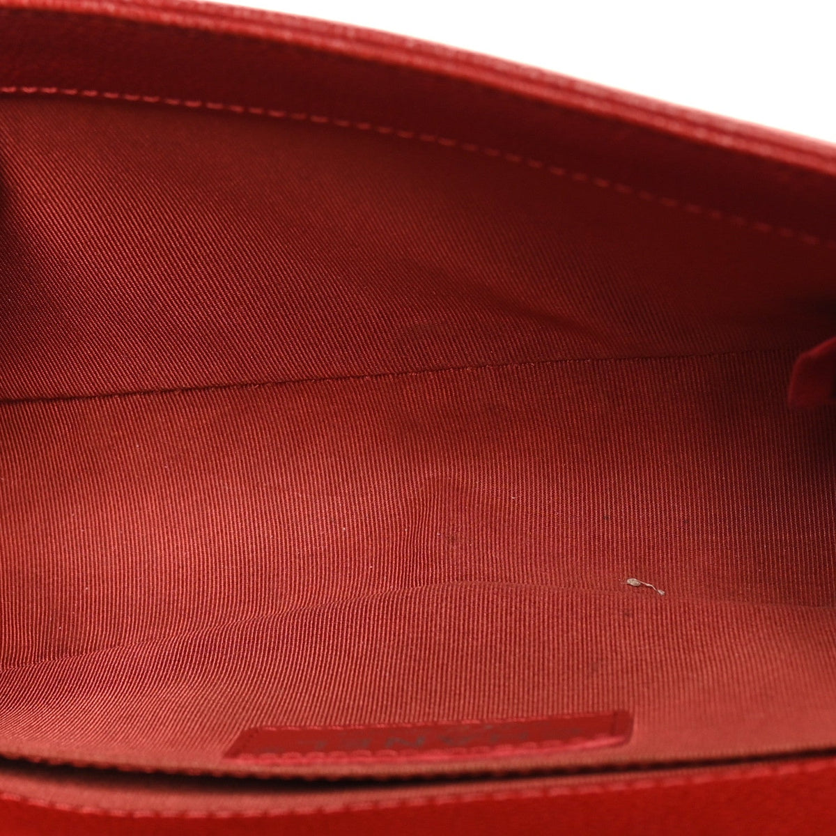 Caviar Quilted Small Boy Flap Dark Red