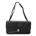 Grained Calfskin Small Souplissimo Maxi Flap Black