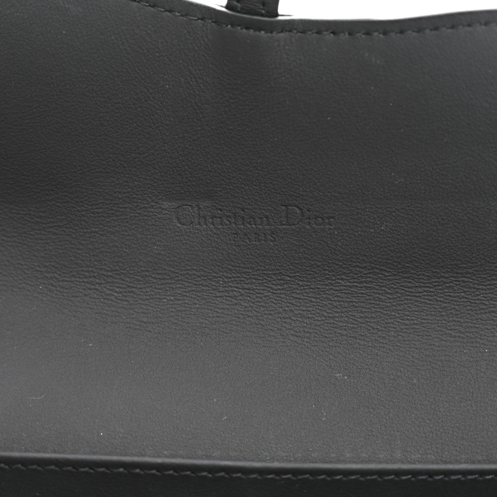 Ultra Matte Calfskin Saddle Chain Wallet Pouch Black