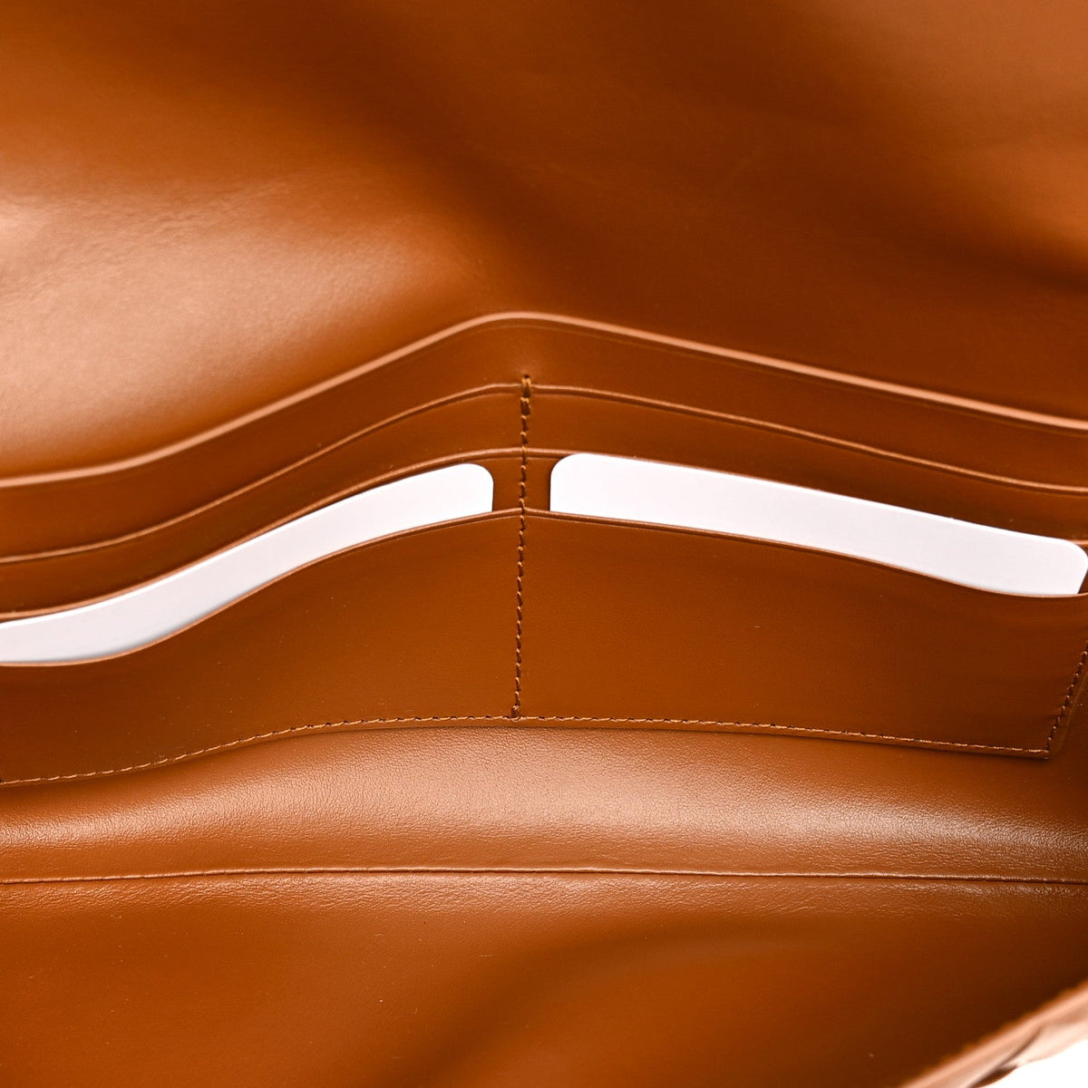 Nappa Intrecciato Long Andiamo Top Handle Clutch  Amber