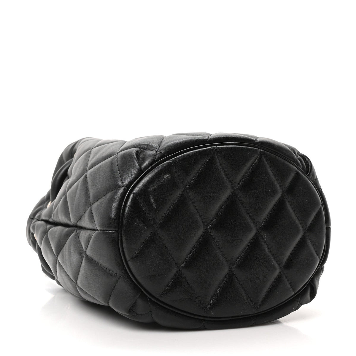 Nappa Calfskin Quilted Touch B Bucket Bag Black