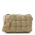 Nappa Maxi Intreccio Padded Cassette Crossbody Bag Travertine