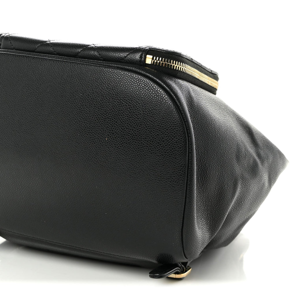 Caviar Quilted Business Affinity Backpack Black