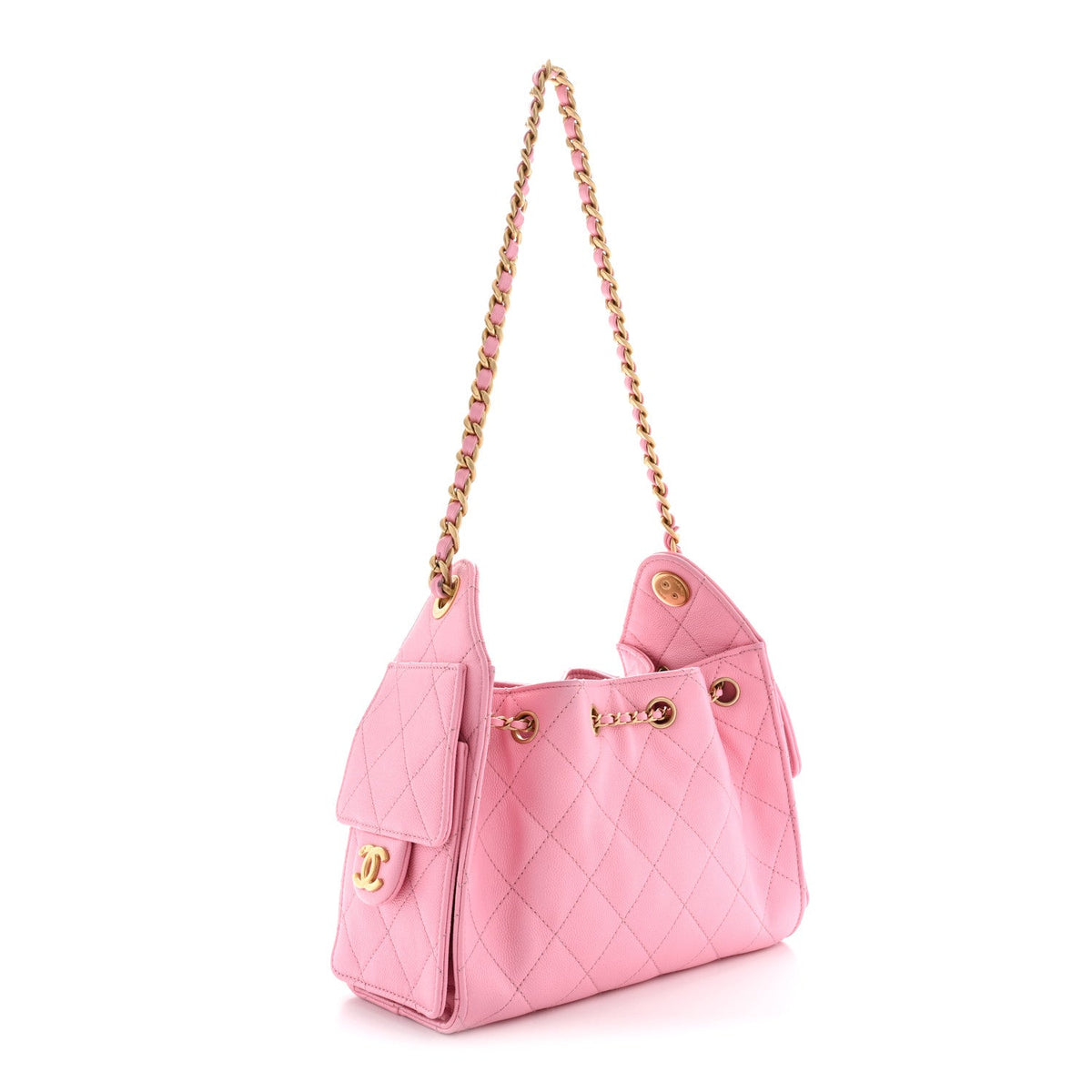 Caviar Quilted Mini Chanel 25 Handbag Pink
