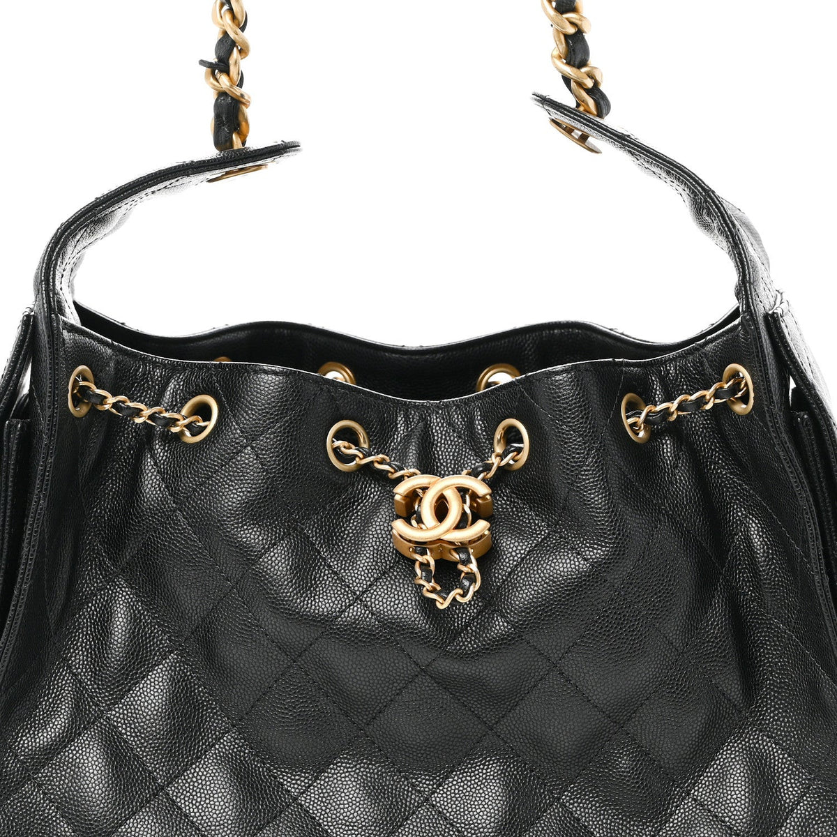 Caviar Quilted Small Chanel 25 Handbag Black