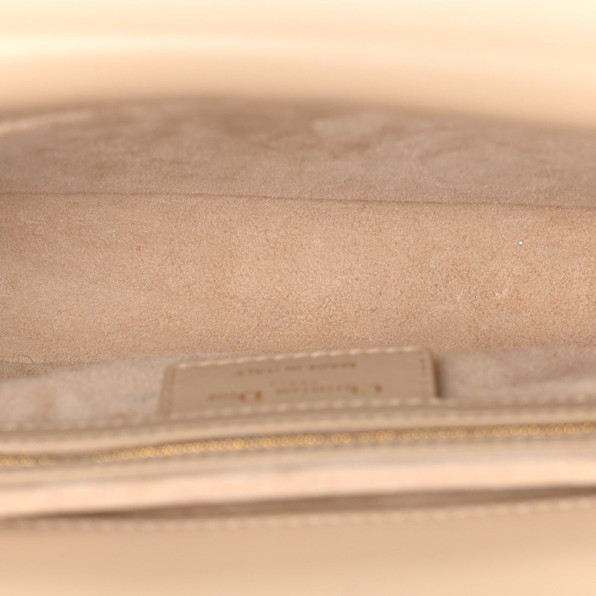 Calfskin Cannage Small Jolie Top Handle Bag Powder Beige