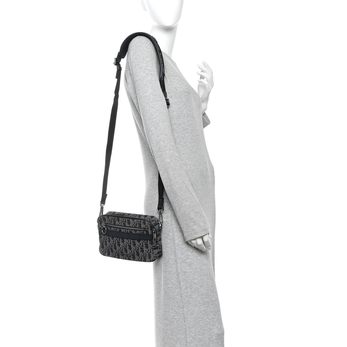 HOMME Oblique Jacquard Safari Messenger Navy Blue
